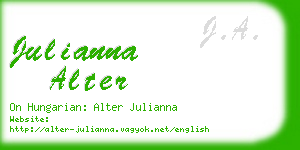 julianna alter business card